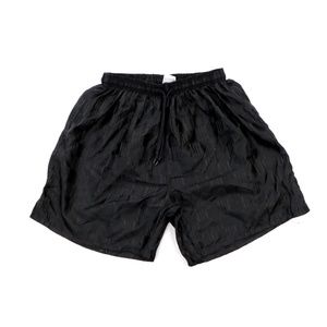 Vintage 90s Geometric Nylon Soccer Shorts Black